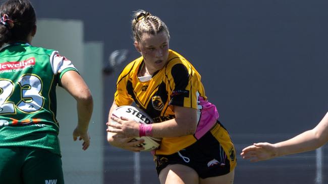 Sunshine Coast Falcons under-17s captain Makayla Elliott in action. Picture: Nicola Anne Photography