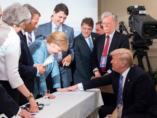 Trump's tweet alternative Merkel photo