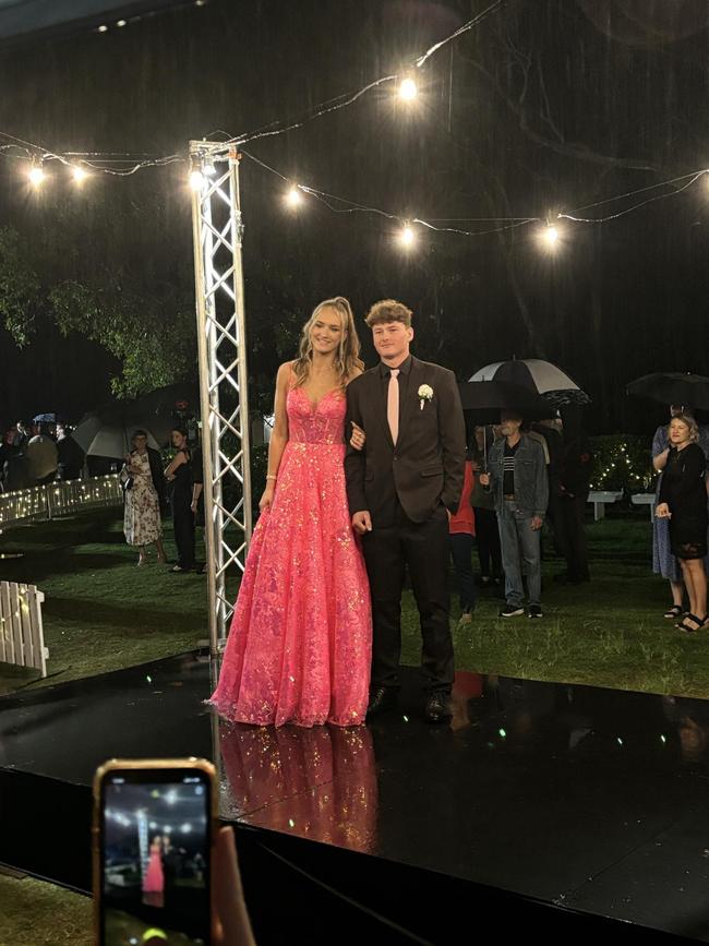 Monique Corrigan and Jordan McCarthy arrive at the formal.