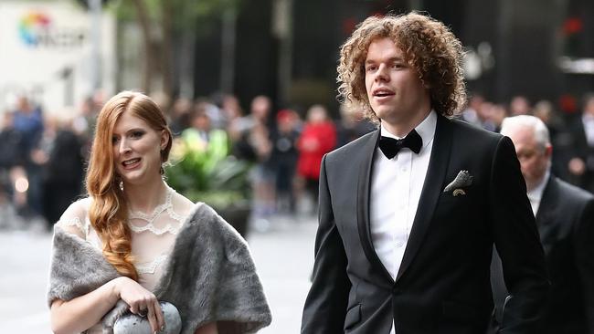 Ben and Hester arriving at 2017 Brownlow. (Pic: Scott Barbour/Getty)