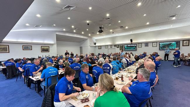 The riders stopped at the Charleville RSL for dinner.