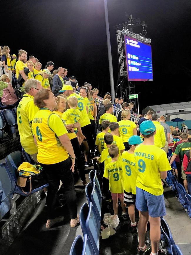 The Knowles contingent lends their support to Mark. Picture: CONTRIBUTED