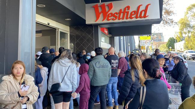 A fire has broken out at Westfield Liverpool on July 10 2023, prompting police to evacuate the shopping centre. Picture: Kirsten Jelinek