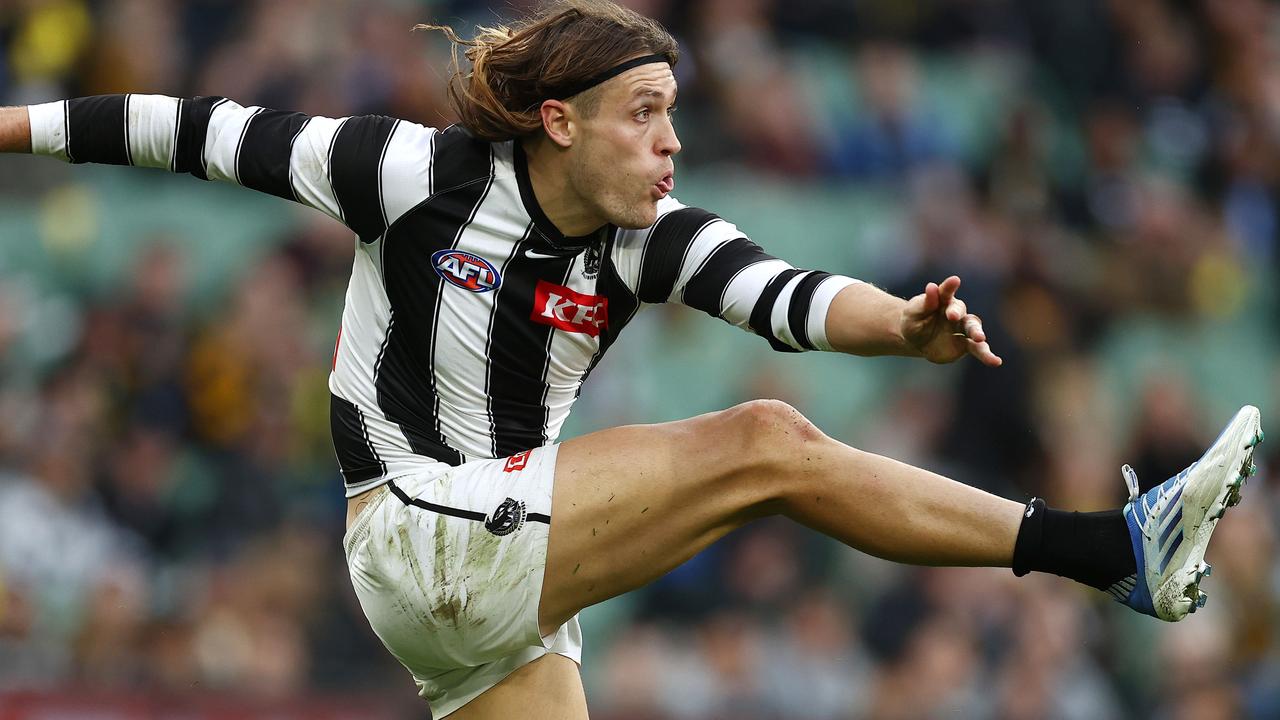 Darcy Moore produced a disappointing first half against Collingwood. Picture: Michael Klein