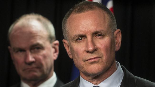 Martin Hamilton-Smith with Premier Jay Weatherill in 2014.