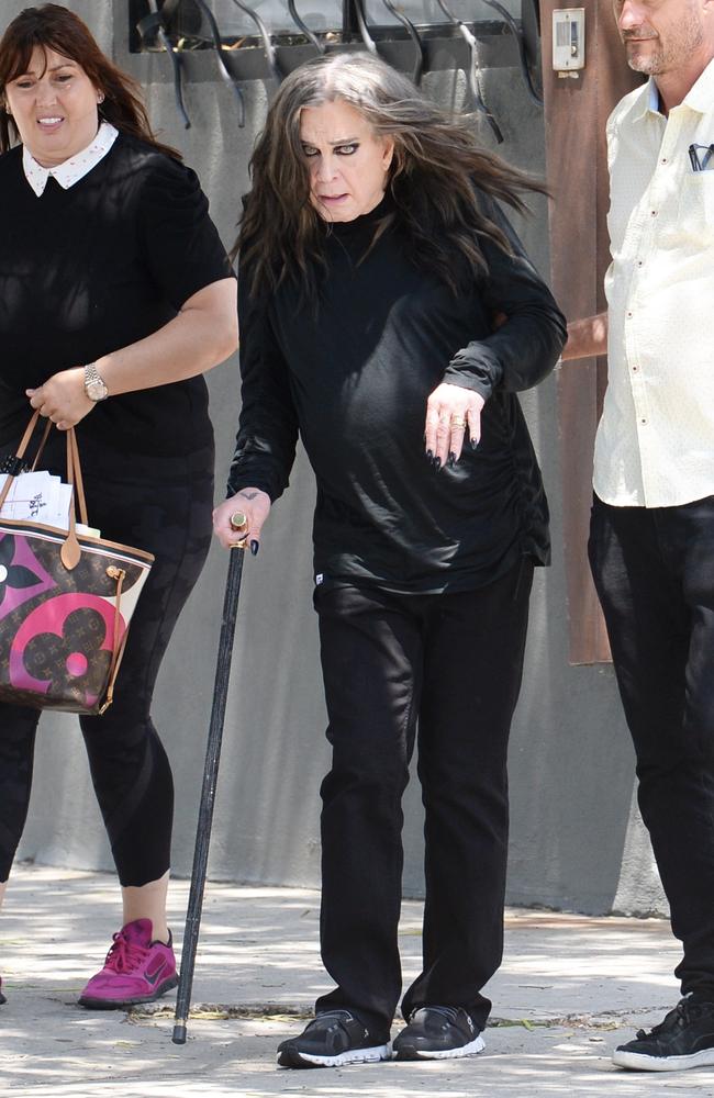 Ozzy pictured visiting an LA recording studio on May 22nd. Picture: The Image Direct/Splash News