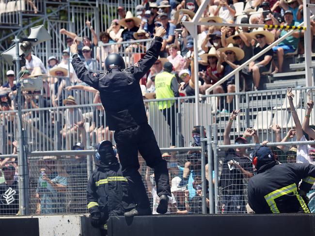 The Burnout competition at the festival. The annual Street Machine Summernats Car Festival began in Canberra with thousands of car enthusiasts expected to attend the event over the four days. Picture: Gary Ramage/ News Corp Australia