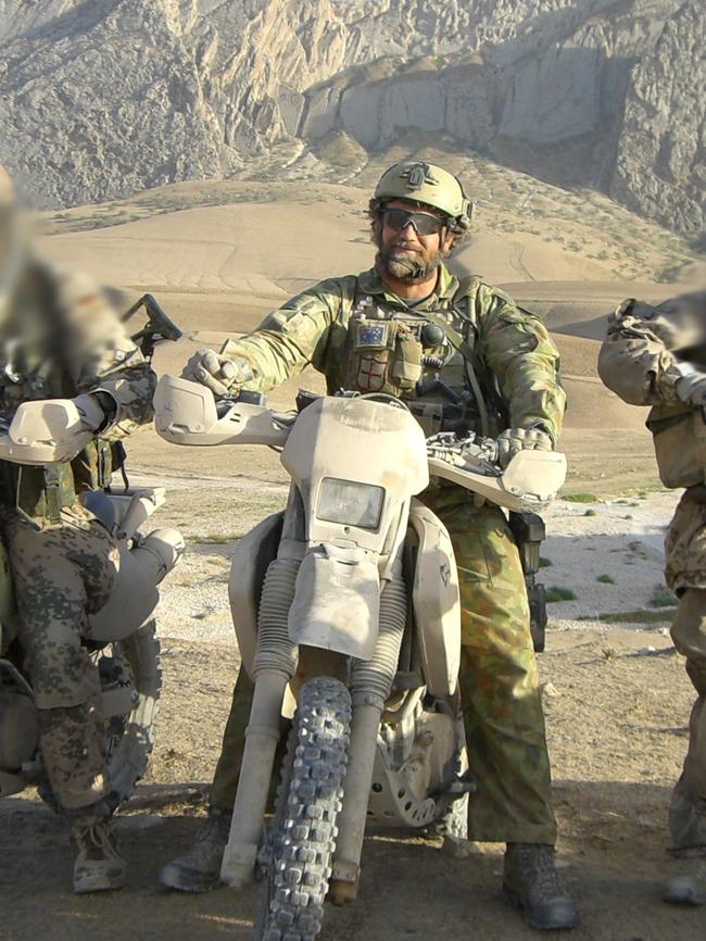 Commando Wes H Hennessey in Afghanistan. Picture: Supplied   