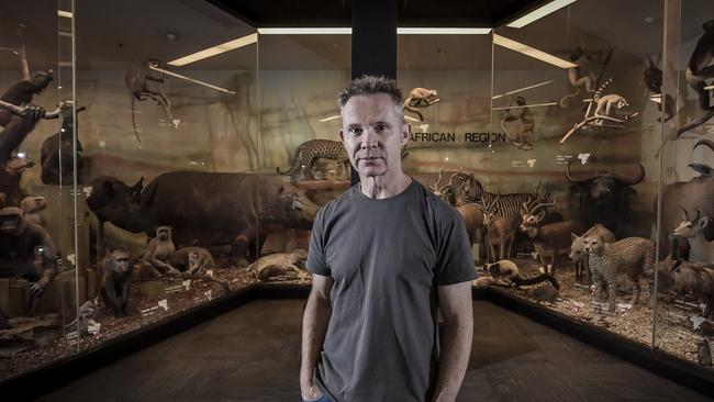 Jo Bain in front of a collection he helped create at the SA museum. Picture: Roy VanDerVegt