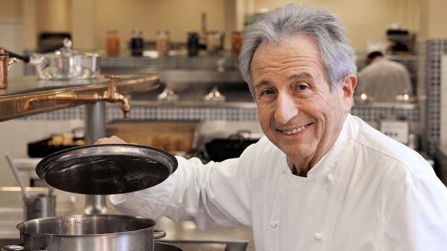 French chef Michel Guerard in the kitchen of his three-Michelin-starred restaurant Les Pres d’Eugenie in 2008. Picture: AFP