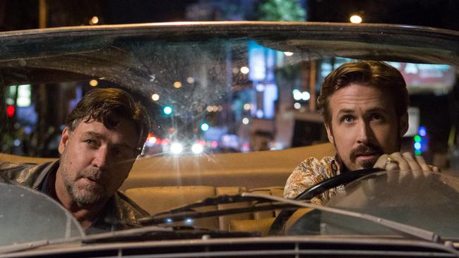 Ryan Gosling and Russell Crowe in director Shane Black's action comedy The Nice Guys.