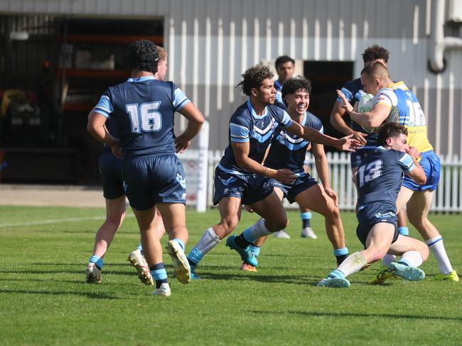 Pictured is The Peter Mulholland Cup at Ringrose Park, Wentworthville today. Patrician Brothers Blacktown v Matraville SHS. Picture: Tim Hunter.
