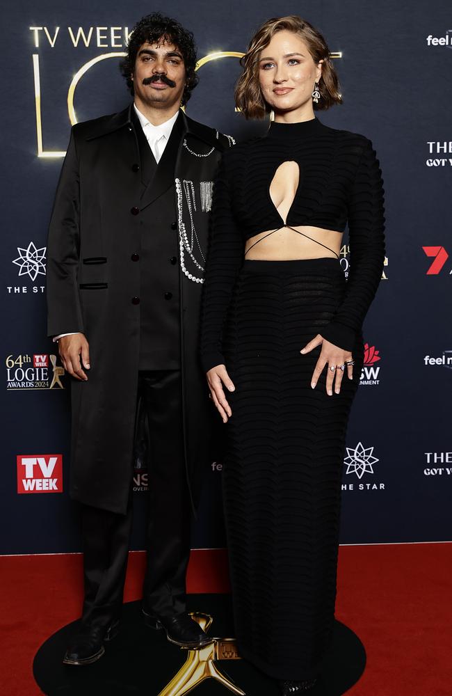 Tony Armstrong at the 64th Logie Awards with his girlfriend Rona Glynn-McDonald. Picture: Getty Images
