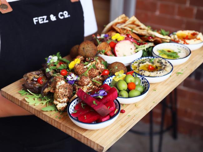 The vegan mezze sharing plate at Fez &amp; Co. Picture: Jenifer Jagielski