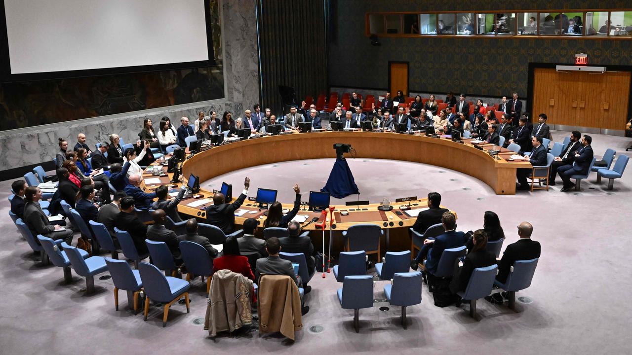 Members of the United Nations Security Council vote on a draft resolution calling for a ceasefire in Gaza on November 20, 2024, at UN headquarters in New York City. Picture: Angela Weiss/AFP