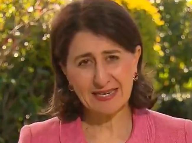 Gladys Berejiklian on the Today Show this morning for Evin's story