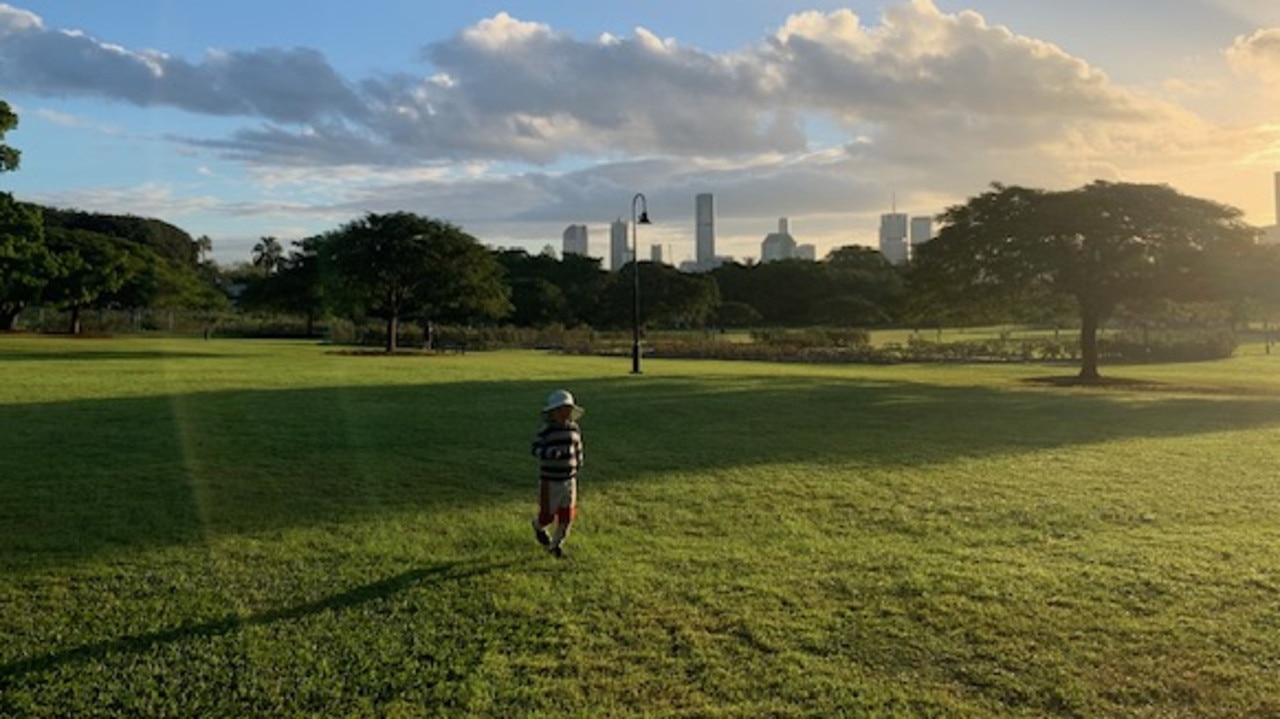 Sunset at New Farm Park. Picture: News Corp