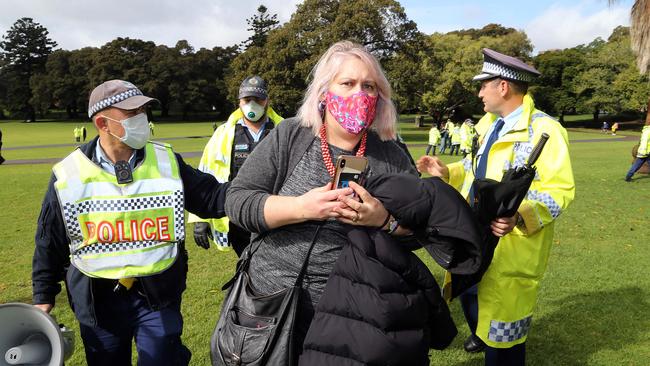 Tensions between protesters and police rose. Picture: Matrix