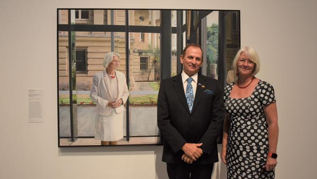 Former mayor Margaret Strelow pictured with Tony Williams, who became mayor after Ms Strelow stepped down in November 2020.