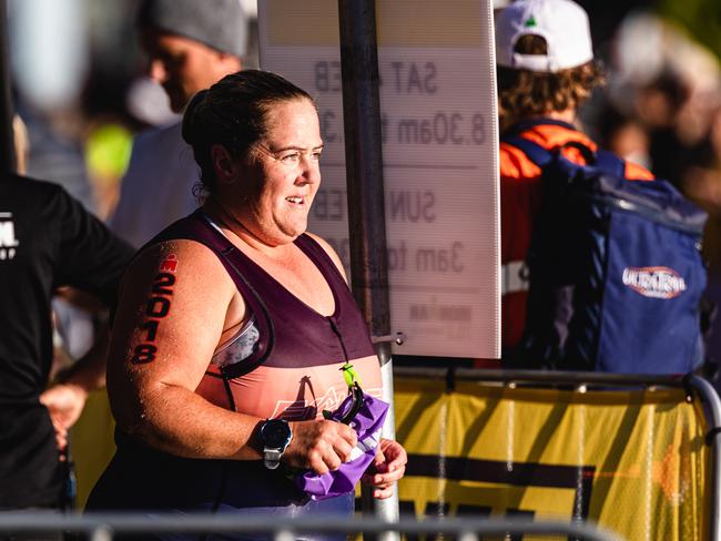 Competitors in the Ironman 70.3 Tasmania in Hobart Picture: Linda Higginson