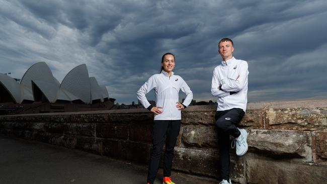 Olympic marathon runners Izzy Batt-Doyle and Andy Buchanan have welcomed the move to make Sydney Marathon an official event for the Abbot World Marathon majors. Picture by Max Mason-Hubers