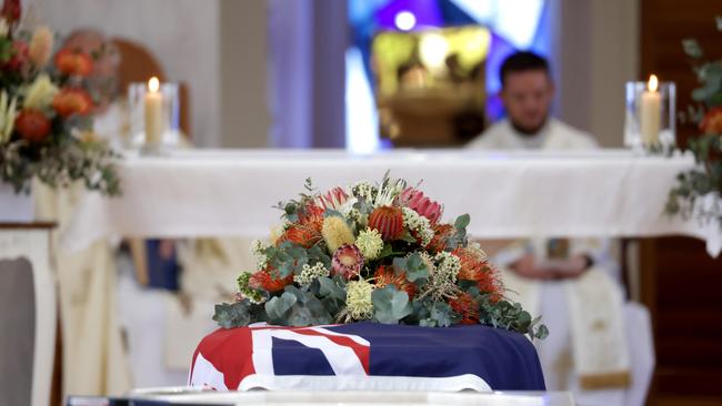 At the State Funeral Service for Mike Ahern AO, at Our Lady of the Rosary Catholic Church, Caloundra, on Friday 25th August 2023 - Photo Steve Pohlner