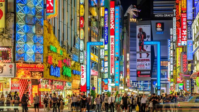 The bustling and vibrant hub of Shinjuku, Tokyo.