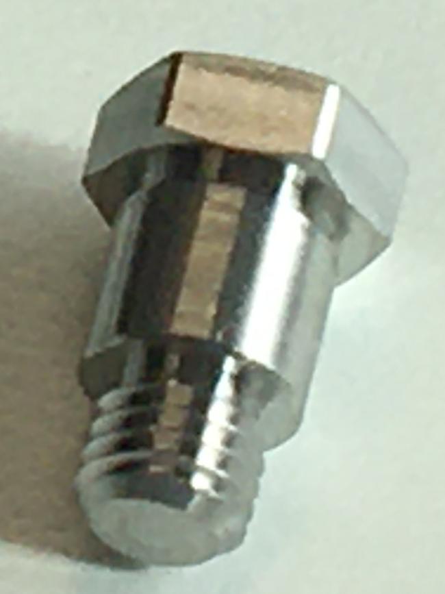 The J&J Maxframe External Fixation Shoulder bolt SY418 that costs $1,023 each. Picture: supplied