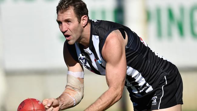 Travis Cloke in action in the VFL. Picture: Nigel Hallett