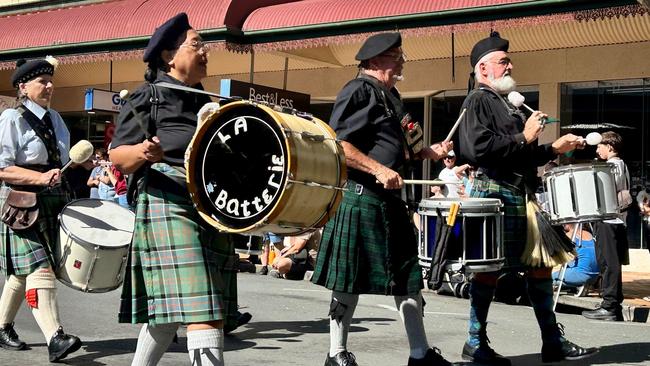 Musicians set the beat for the march.