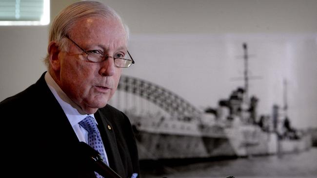 Commissioner Terence Cole QC at the release of his report into the loss of HMAS Sydney in 1941.