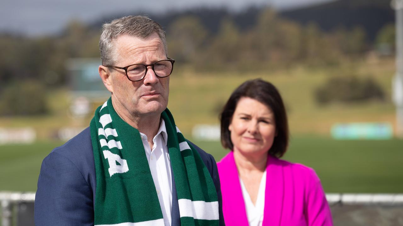 Chair of the Tasmania Football Club, Grant O’Brien at the Twin Ovals in Kingston. Picture: Linda Higginson