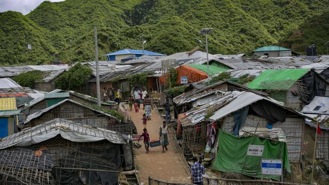 A section of the sprawling Cox’s Bazar camp, Bangladesh, home to about 1 million Rohingya people.