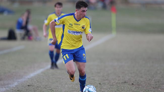 Zander Guy in action for Gold Coast United. Picture: Craig Clifford