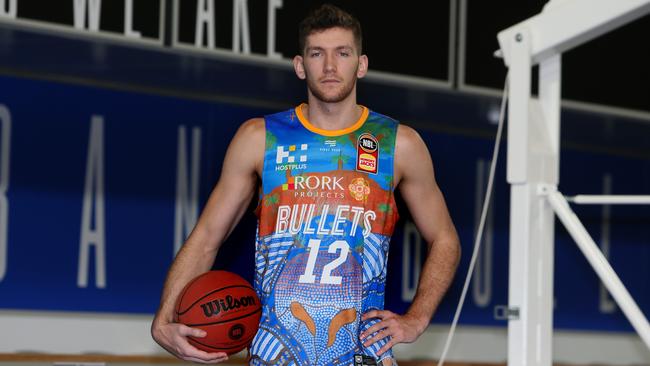 Will Magnay in Brisbane’s NBL Indigenous Round jersey.