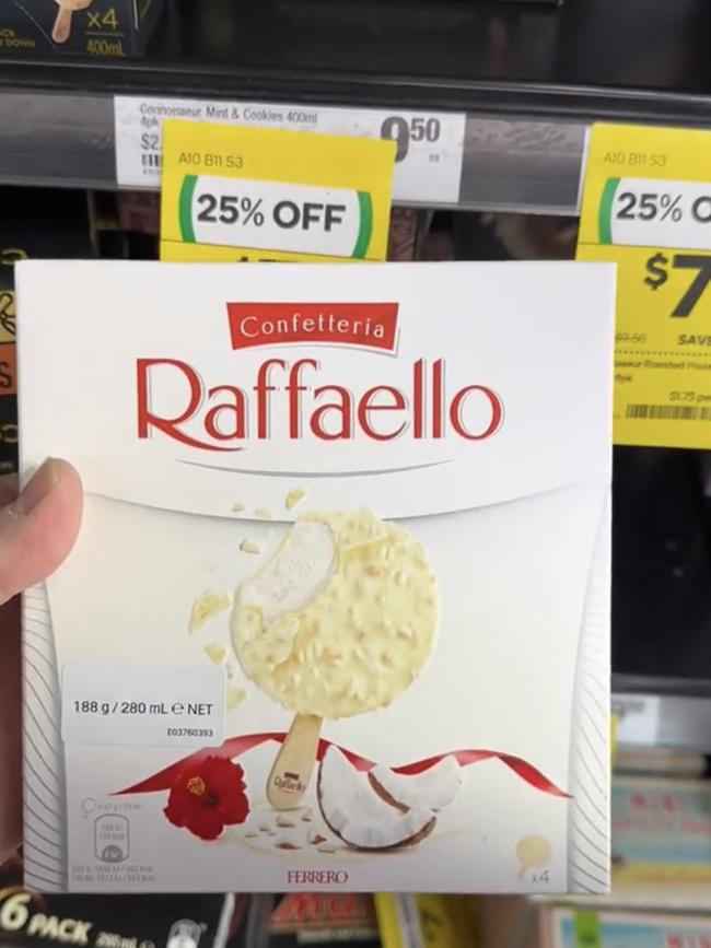 There’s also a Raffaello version. Picture: TikTok/nectoriouspapi