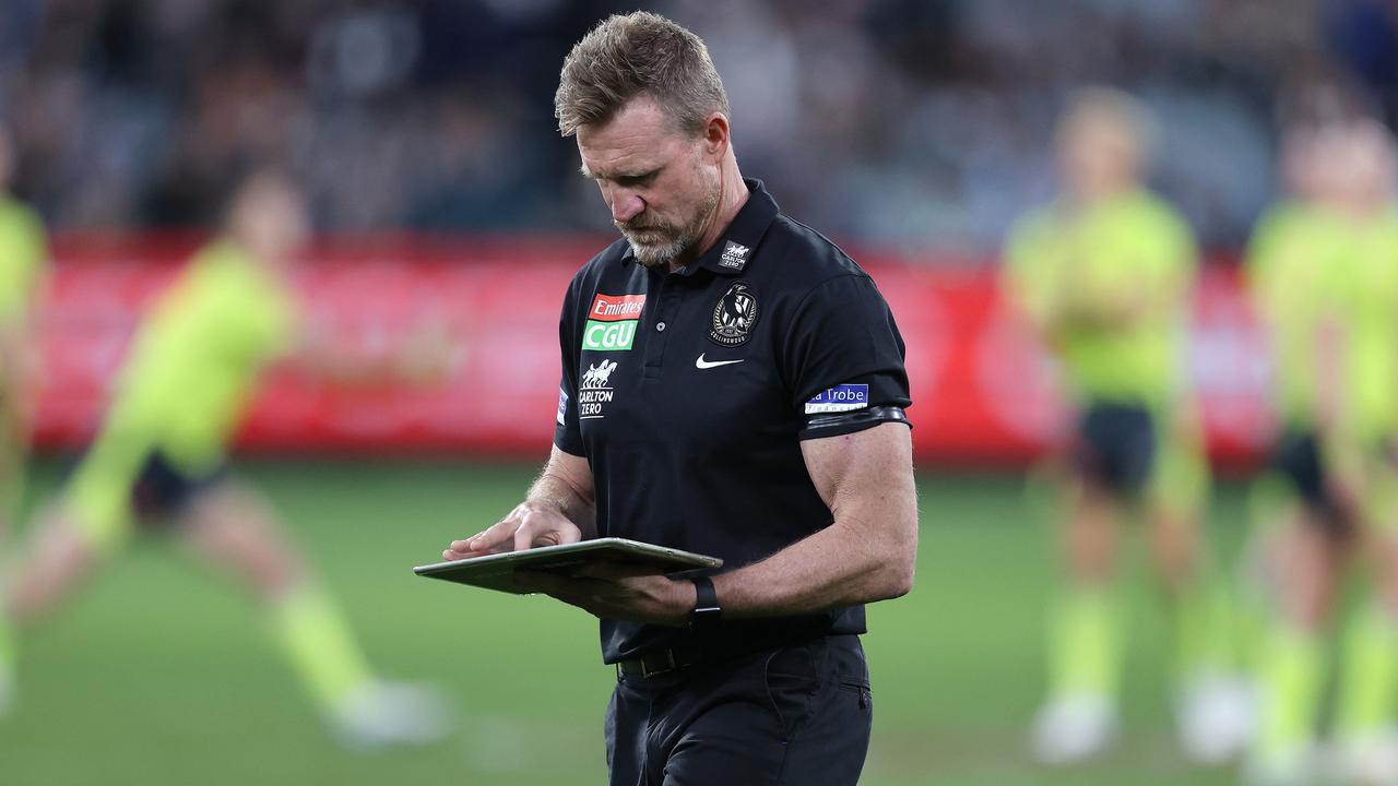 Nathan Buckley has defended his handling of the situation. Pic: Michael Klein