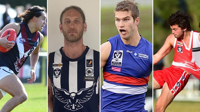 Some of the latest signings by MPFNL clubs, from left: Kai Owens, Ty Vickery, Jordan Kelly and Zach Byrns.