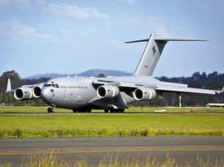 FLYING HIGH: The Royal Australian Air Force's C-17A Globemaster III is conducting low-level flying training with a U.S Air Force C-17A Globemaster III on Friday, 28 September over the Northern Rivers. Picture: Supplied