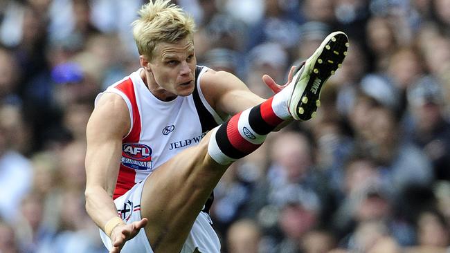 Nick Riewoldt was never far from the action.