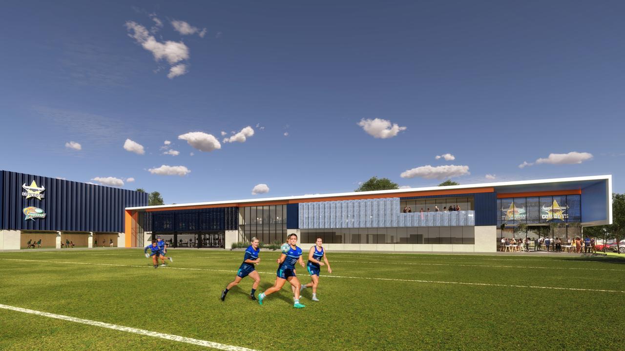 Concept plans for the Community Development and High Performance Centre in the Barlow Park precinct. Cowboys release vision for growth in Cairns. Photo: Supplied by North Queensland Cowboys.