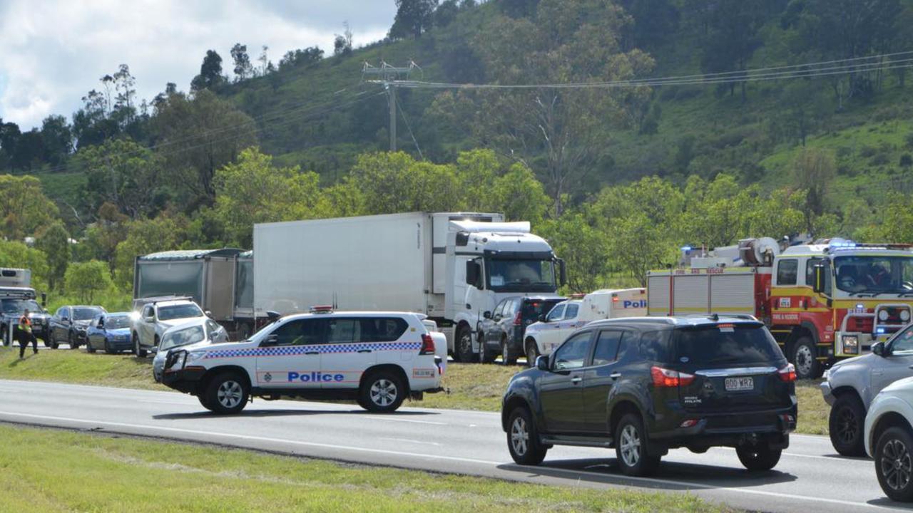 A motorcyclist has been killed after a crash with a truck in the Lockyer Valley. Photo: Michael Nolan