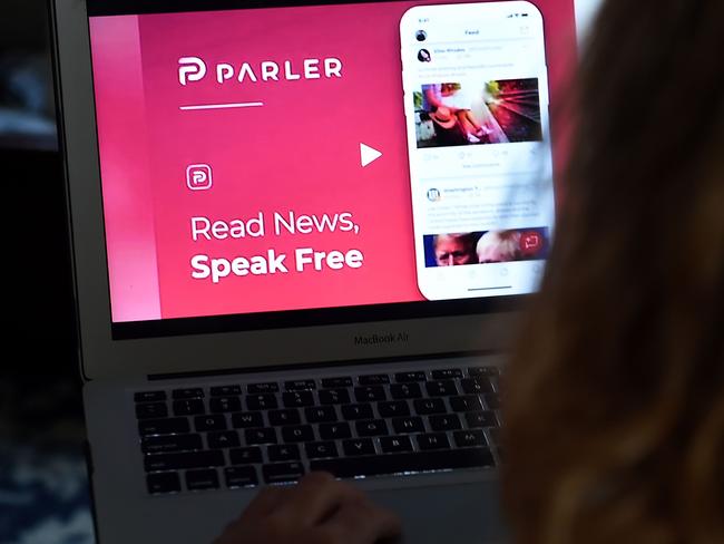 Parler seeks to moderate less content. Picture: Olivier Douliery/ AFP