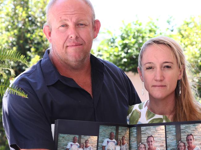 Natalie and Darren Dobbie who lost their 13 year old daughter Lara to suicide in Feb 2019 pictured at their home in Miami.Photograph : Jason O'Brien