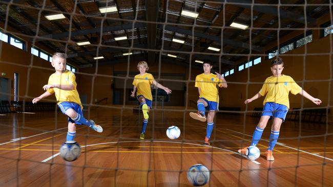 A few kids who have made the Victorian Futsal State Schools Team. Picture: Lawrence Pinder