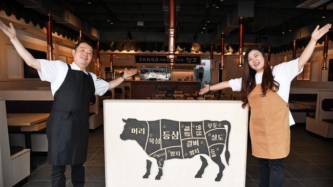 Jango Korean BBQ Restaurant is opening at Kawanan Shopping World. Pictured, Managers, Kihoon Nam and Aram Lee. Patrick Woods.