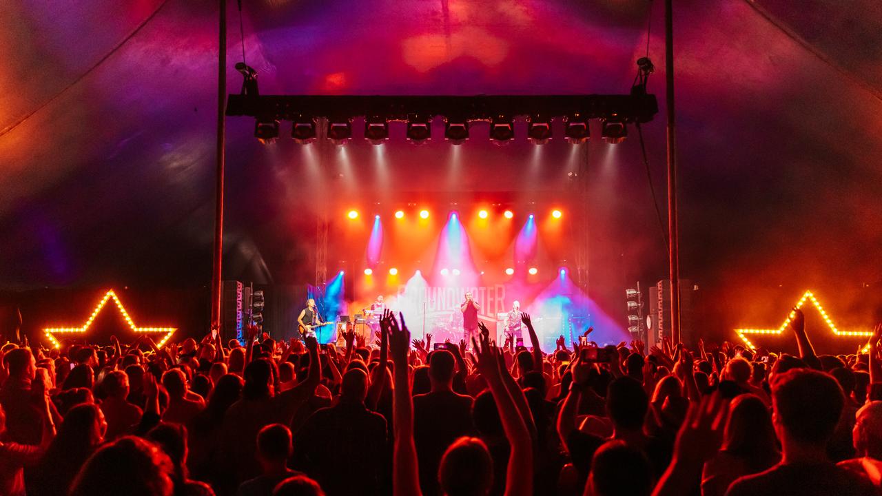 Shannon Noll under the Kurrawa Big Top at Groundwater Country Music Festival. Picture: Supplied