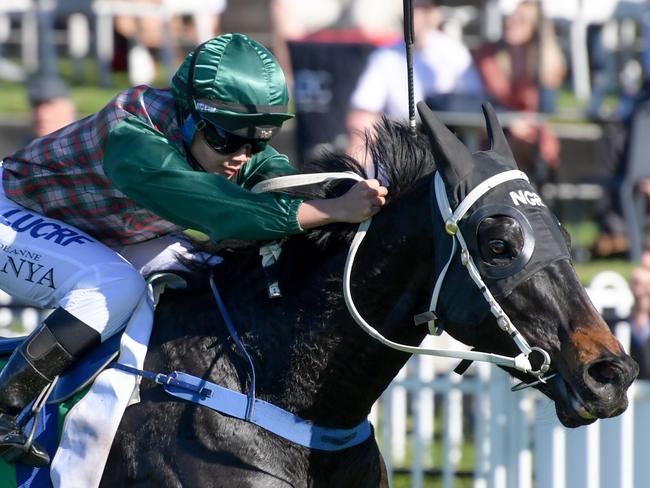 Jockey Deanne Panya rides Upper House to victory in race 2, the Tab Highway Class 3 Plate during the Rosehill Gardens Raceday at Rosehill in Sydney, Saturday, June 15, 2019.   (AAP Image/Simon Bullard) NO ARCHIVING, EDITORIAL USE ONLY