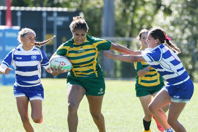 Girls rugby 7s schoolgirls state championship, Ballymore Stadium, Herston. Picture: Liam Kidston