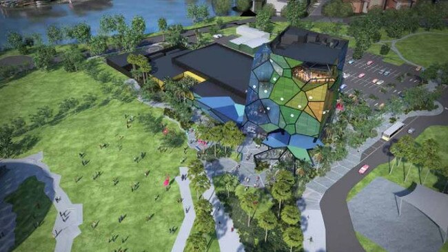 Aerial view of the HOTA art gallery on the Gold Coast. Picture: Gold Coast City Council